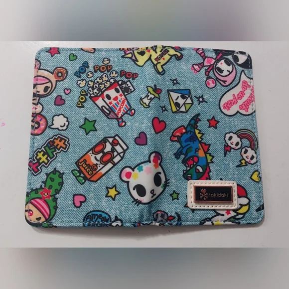 Tokidoki Denim Daze Blue Fanny Waist Sling Belt Bag With Matching Bifold Wallet